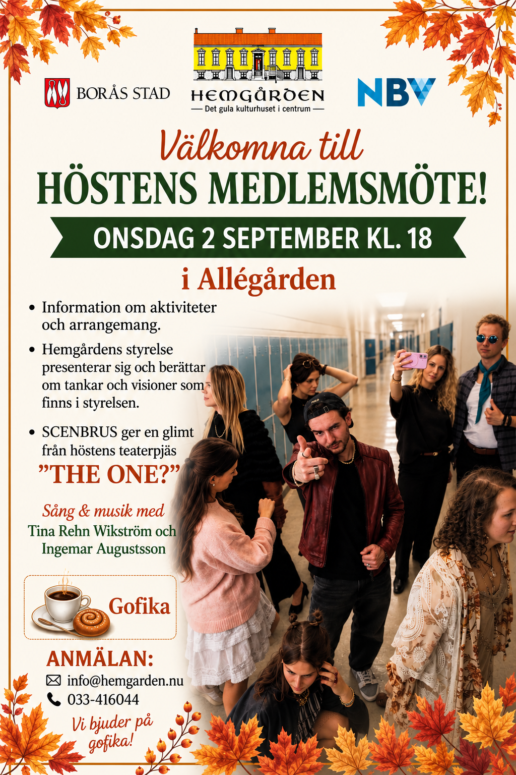 Affisch: Höstens medlemsmöte